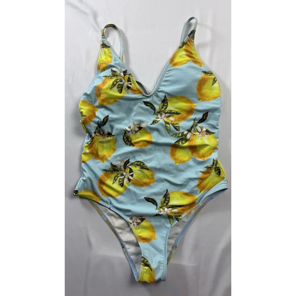 Marinavida Lemon Women' M One Piece Swimsuit‎ Crisscross Strap